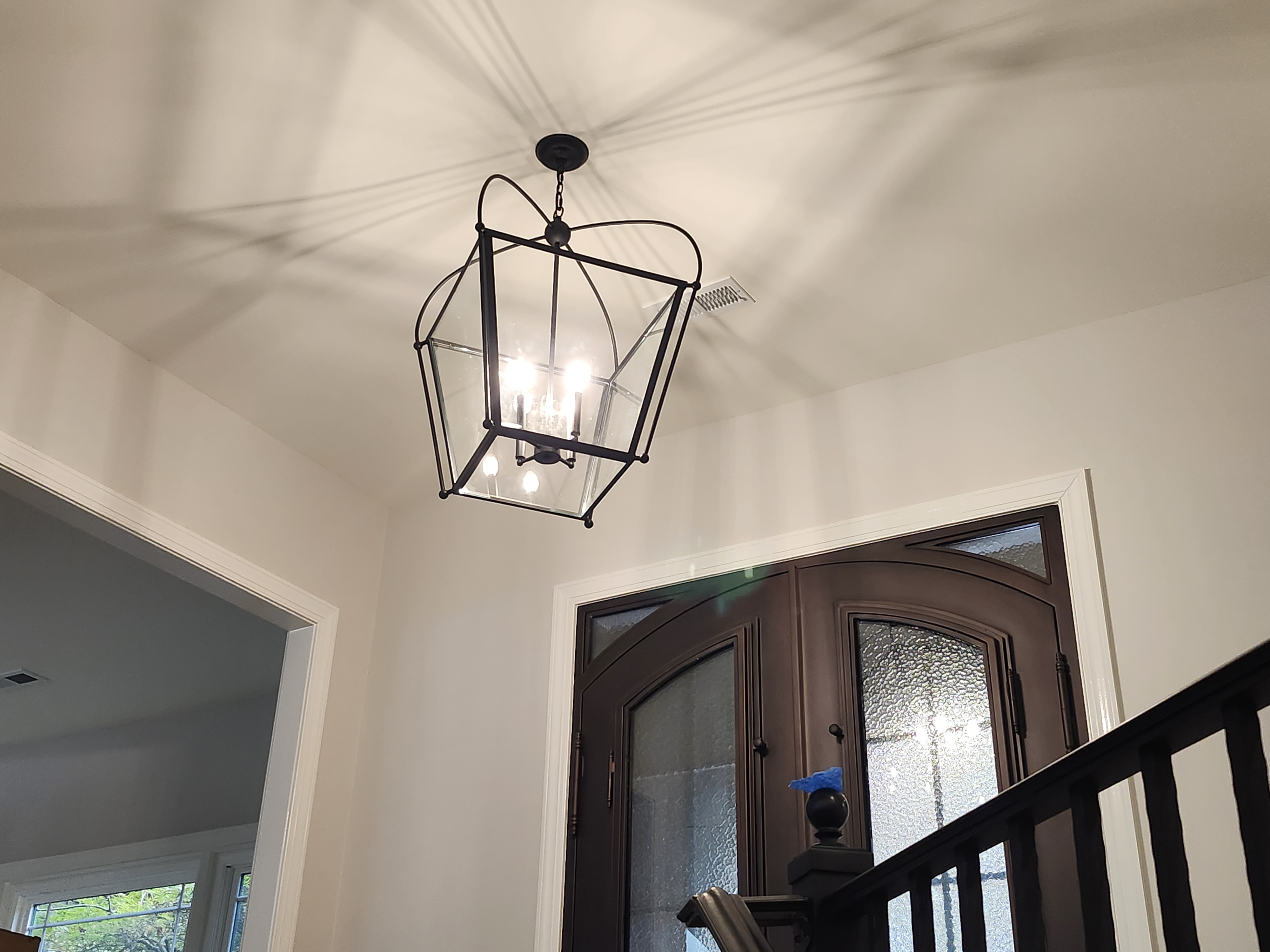 Entryway Chandelier Installation